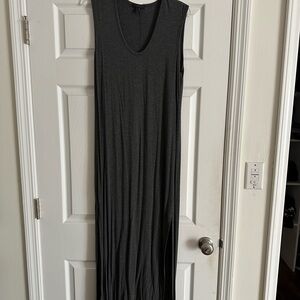 J. Crew Sleeveless Charcoal Black Maxi Dress